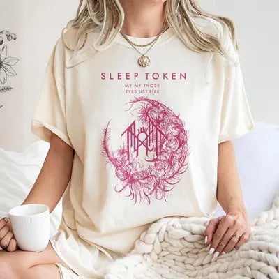 Sleep Token Unisex Oversized Retro Rose Shirt