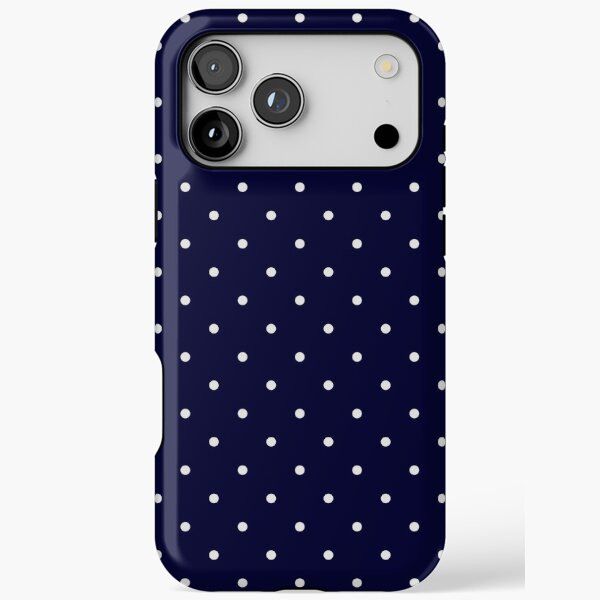 Navy Blue White Polka Dots Iphone