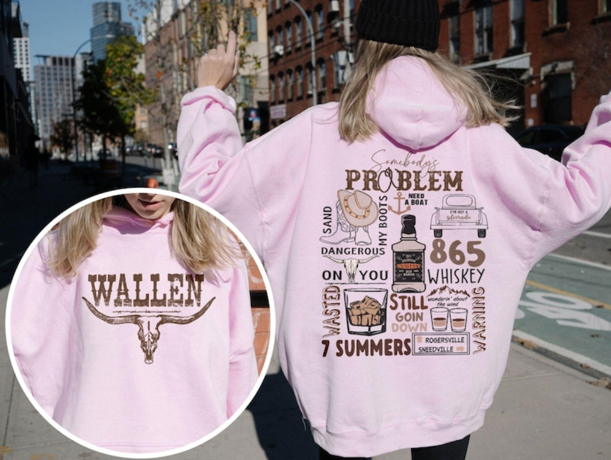 Morgan Wallens World Tour 2025 2 Side Cowboy Girl Hoodie