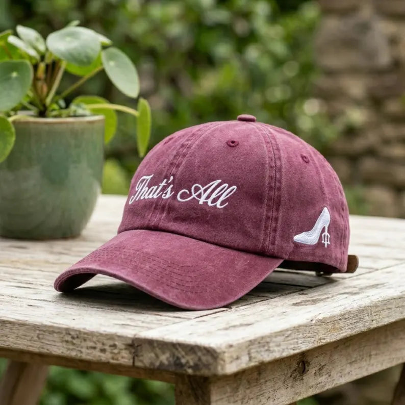 Custom That's All Embroidery hat, Sassy Movie Quote baseball cap, Red high heel Fashion hat Gift