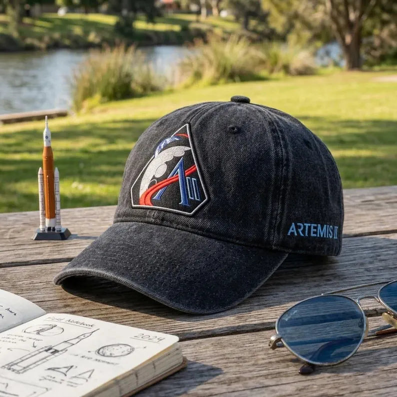 Embroidered Artemis II Mission Collection Hat, Moon Landing Gift Hat, Custom hat